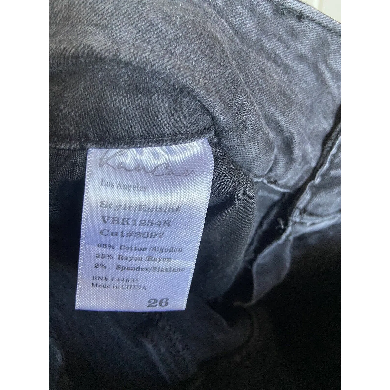 KanCan Womens Jeans Sz‎ 26 High Rise Skinny Stretch Black - Image 8