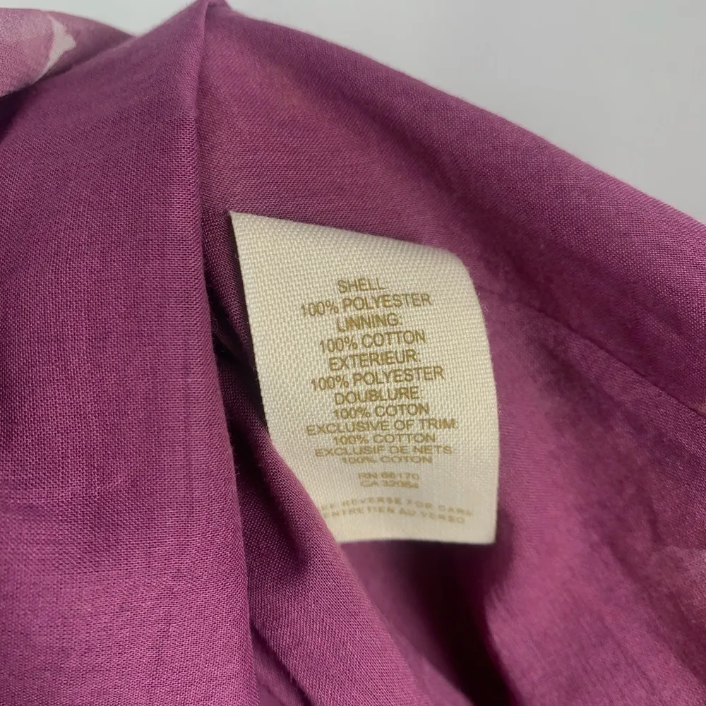 Free People V Neck High Low Midi Dress‎ in Purple Floral Size 2 - Image 6