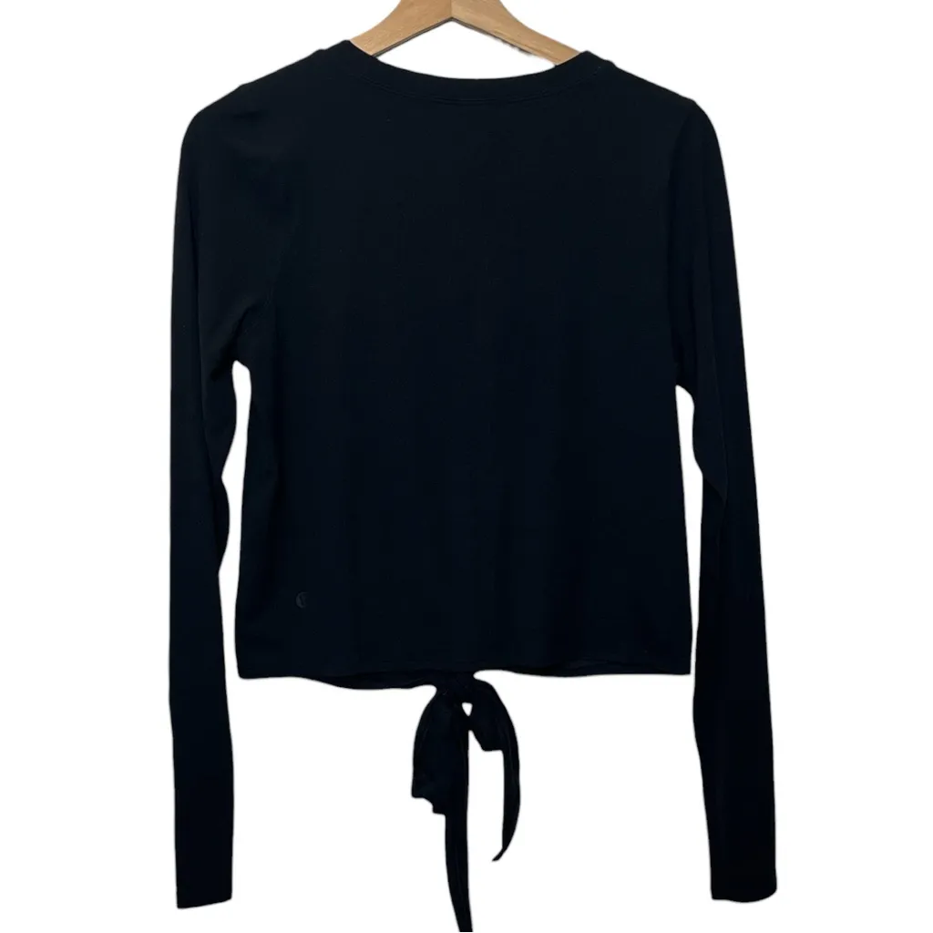 Lululemon Time To Restore Nulu Long Sleeve Wrap Top Black Women’s Size 8 Yoga - Image 4