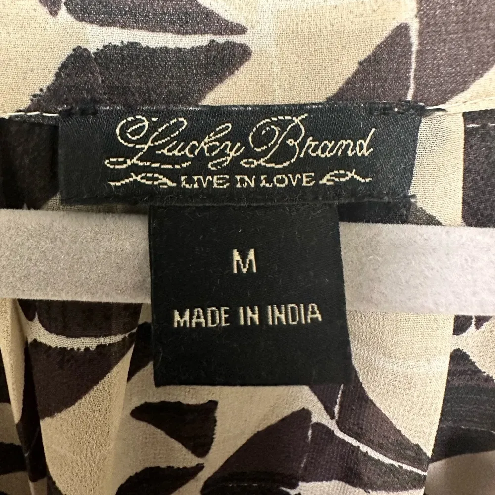 Lucky Brand long sleeve tie neck top - Image 3