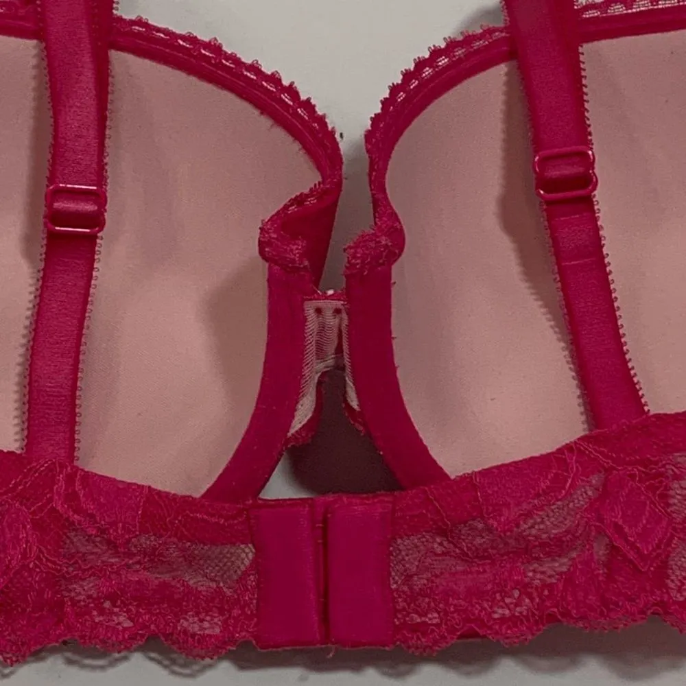 Victoria’s Secret Women’s Dream Angels Lace Wing Lightly Lined Demi Bra Pink Size - Image 5