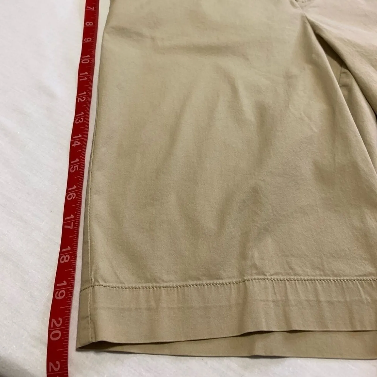 Merona Women's‎ Tan Stretch Flat Front Khaki Chino Casual Shorts, Size 6 # - Image 7