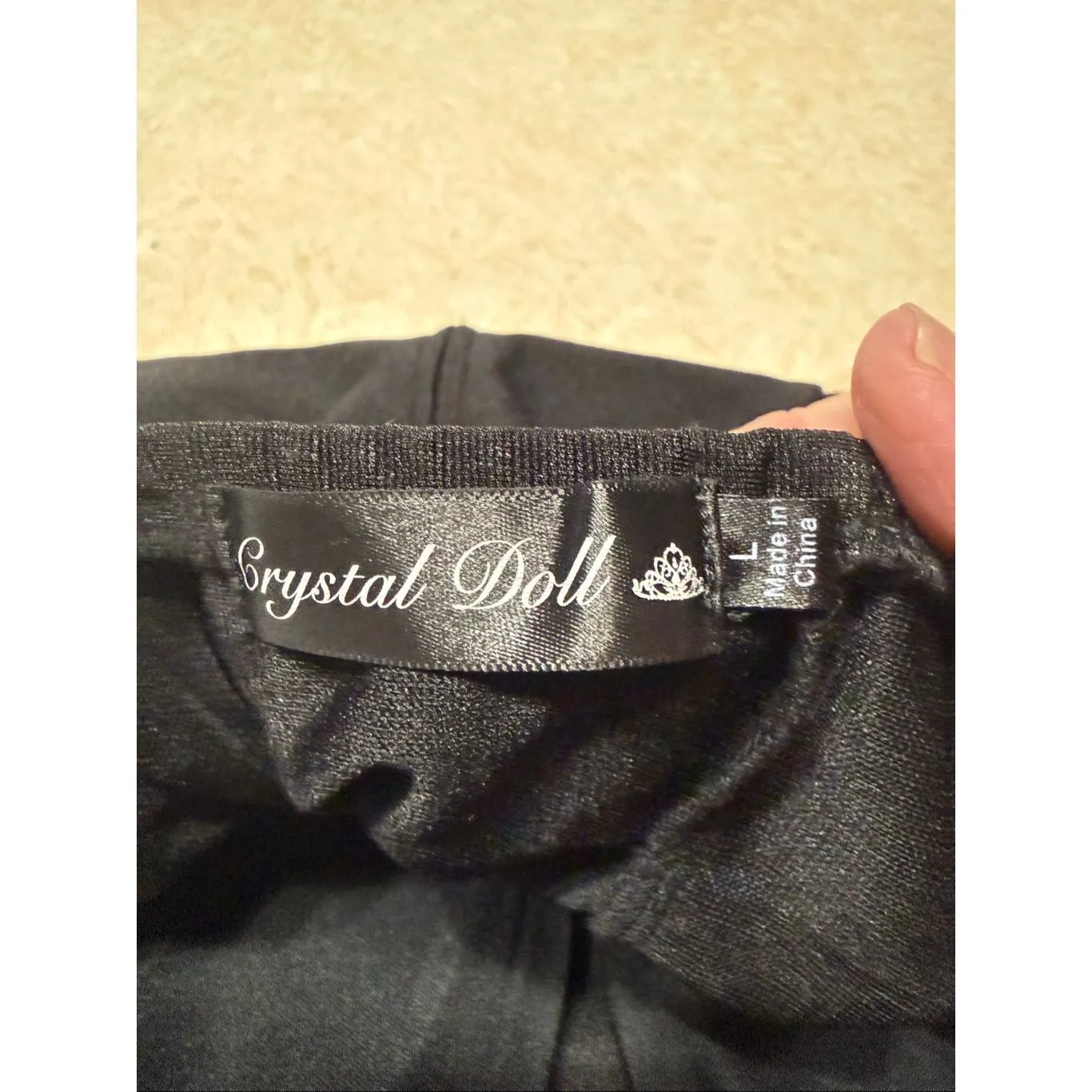 Crystal Doll Sleeveless Bodycon Mini Black Dress ask L (11-13)Juniors NWOT - Image 4