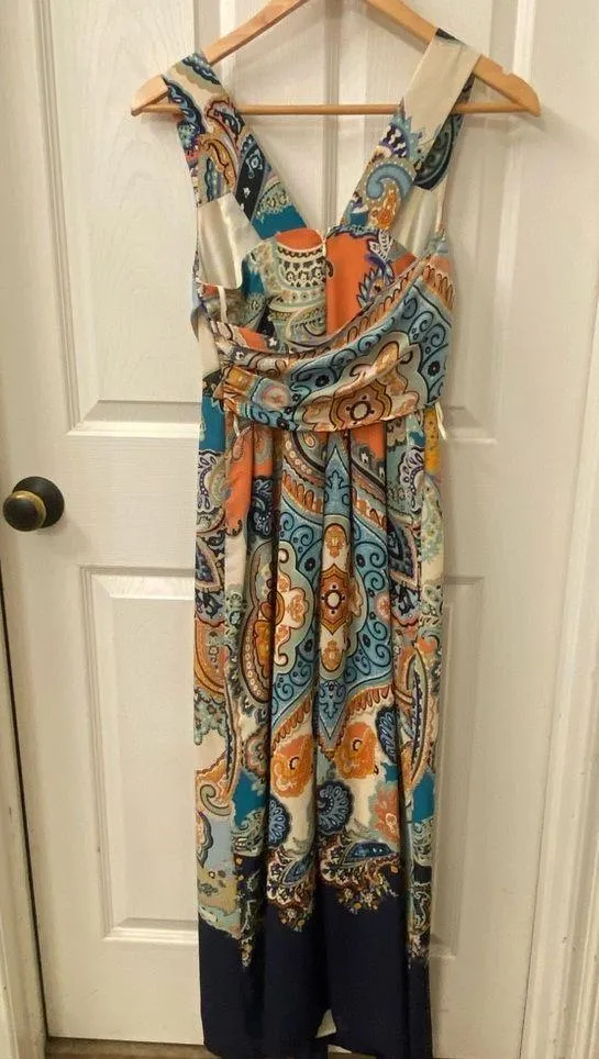 Paisley Print Maxi Dress - Multicolor - Image 5