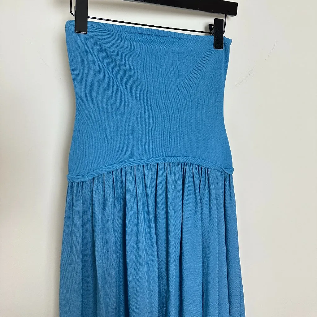 SOLID & STRIPED The Strapless Soglio Dress in French Blue Size Small - Image 6