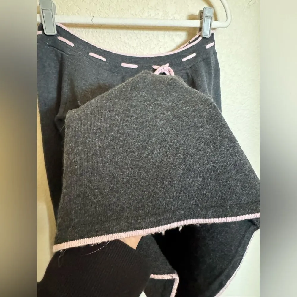 Vintage Y2K Forever 21 Off-Shoulder Lace Trim Tie Knit Sweater Top Sz S Coquette - Image 3