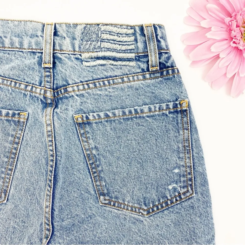 Revice Frontrunner High Rise Distressed Straight Leg Jeans Grand Prix Light Wash - Image 10