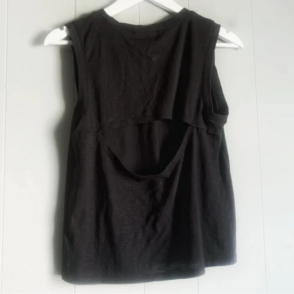 All in Motion Black Peakaboo Muscle Tank Top S - Image 2