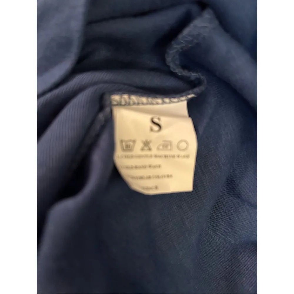 NEW Soft Cowl neck Pullover Shirt Top S Blue - Image 3