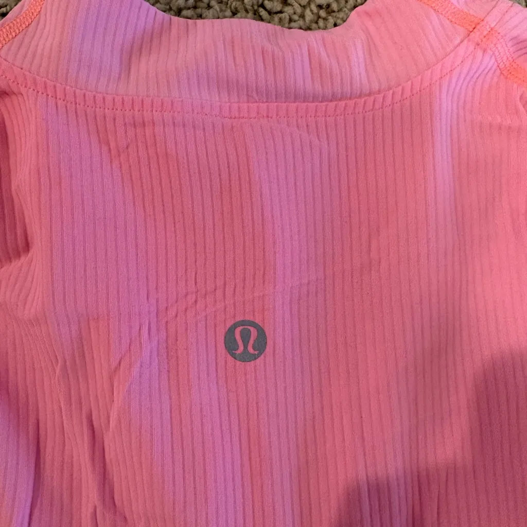 Lululemon  Athletica Pink and Red Zip Pullover - Image 5