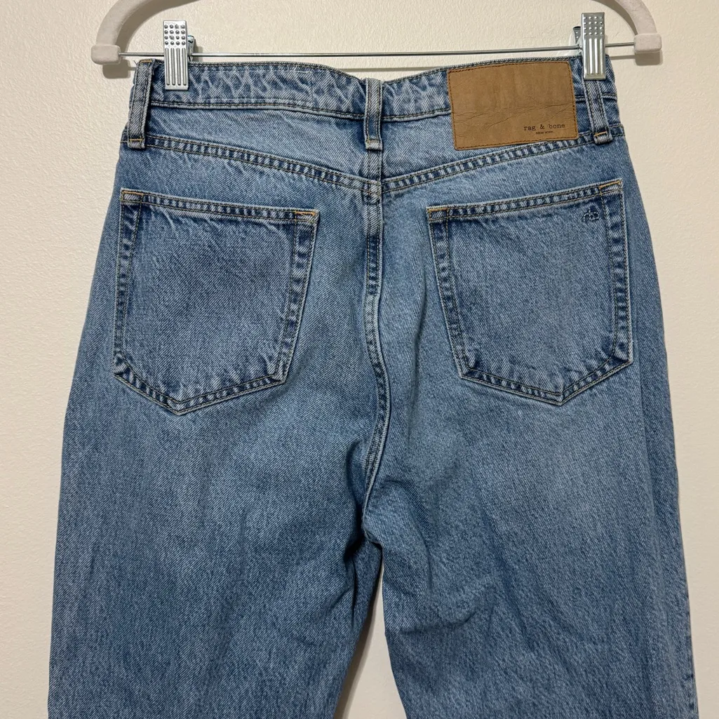 Rag & Bone Alex High Rise Straight Fit Size 27 Raw Hem Cotton Button Fly - Image 7