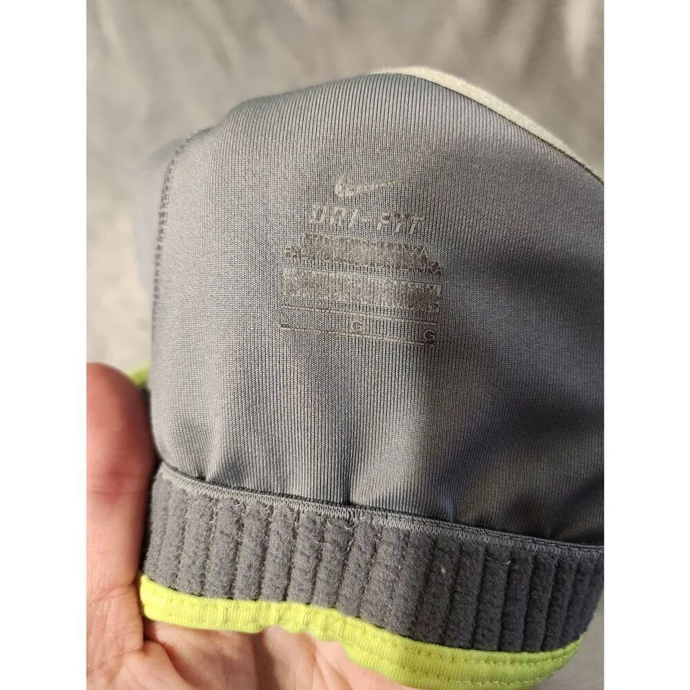 NIKE DRI-FIT L Neon Yellow RACER BACK SPORTS BRA - Image 3