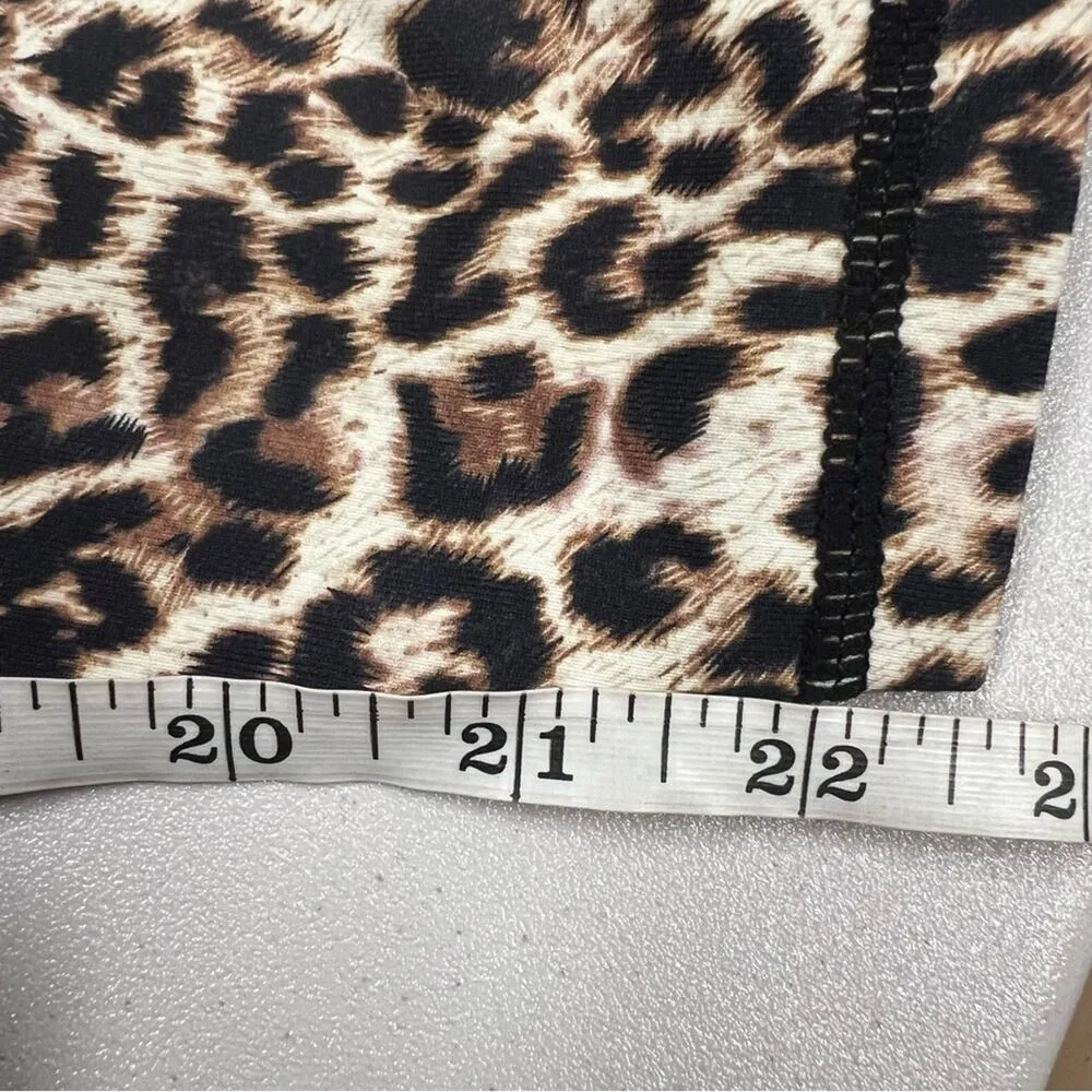 Zyia Active Animal Print Leggings Womens 20 Cropped Yoga Pants High Rise Brown - Image 8