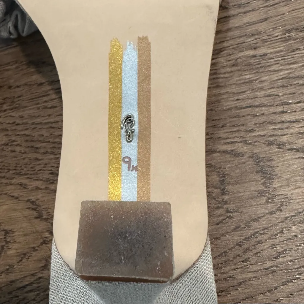 Sam Edelman Kady Beige Fabric Ruched Mule Heels Size 9.5 - Image 8