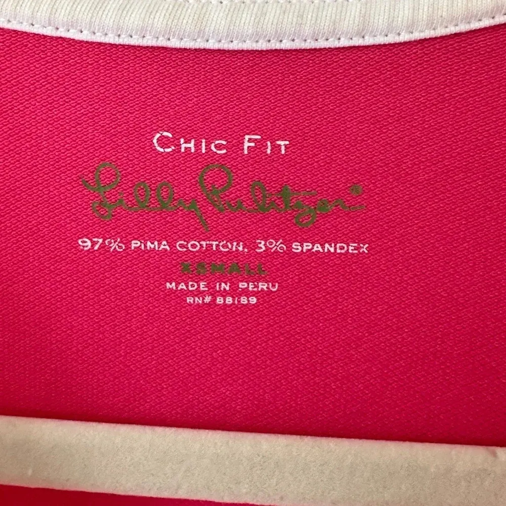 Lilly Pulitzer Pink Polo with Palm Tree - Size XS - Image 11