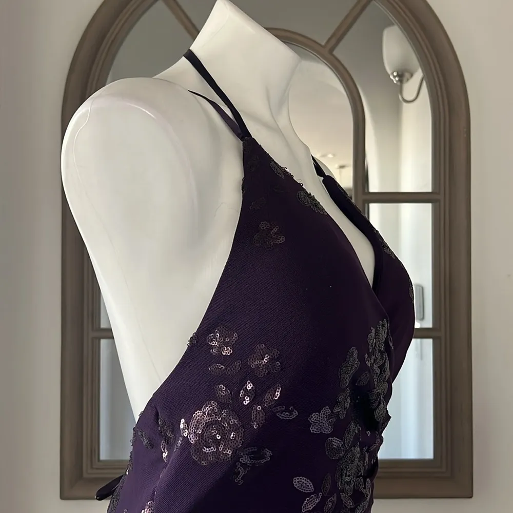 Speechless Embroidered Sequin Mesh Lace-Up Back Gown, Juniors' Size 15 NWT - Image 11