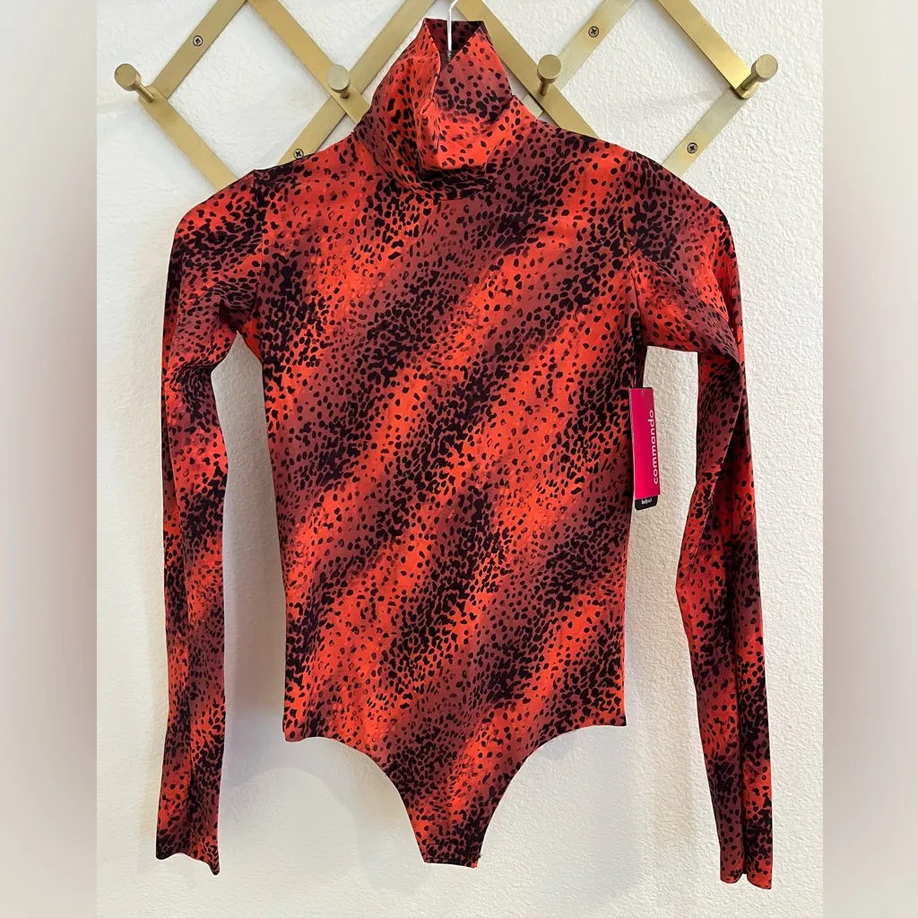 NWT Commando Animal Print Bodysuit Red clsc XS - Image 5