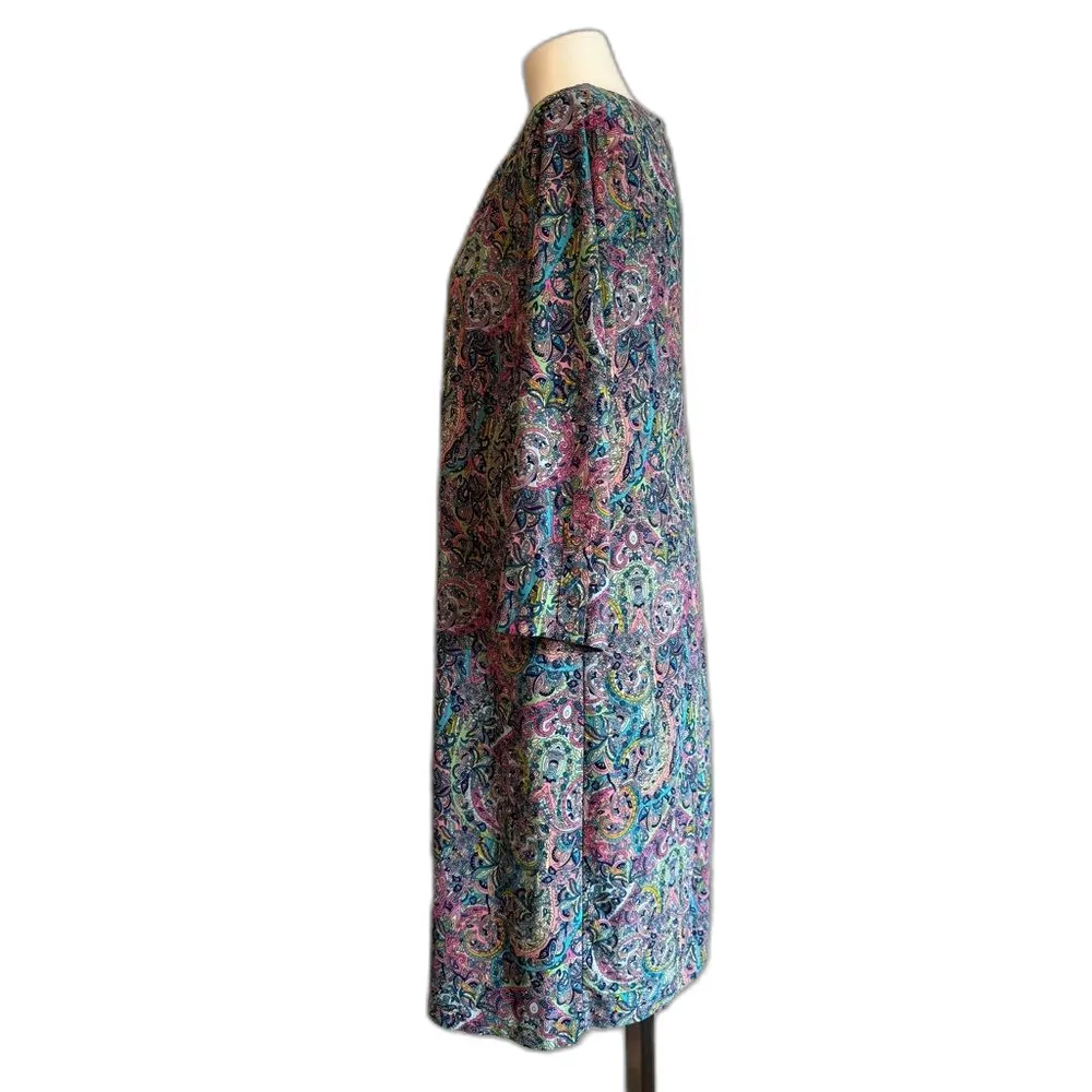 Tommy Hilfiger Paisley Colorful Sheath Midi Dress 16 - Image 3