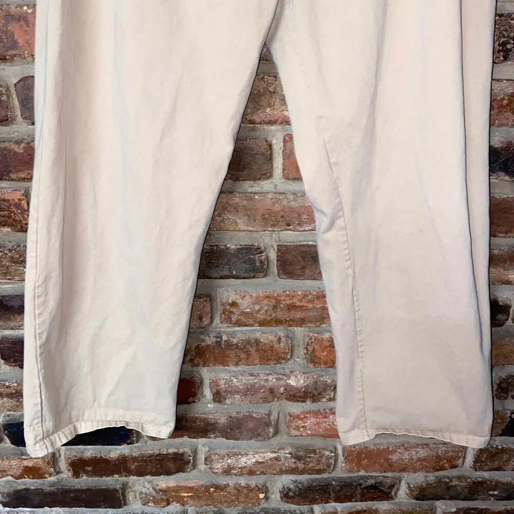Oak + Fort Tan Beige Pull-On Straight Leg Drawstring Pants Women's Size Small - Image 3