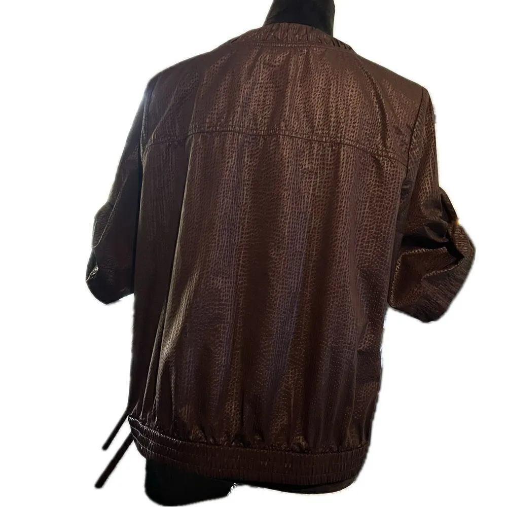 Zenergyw by Chicos‎ women’s size one 3/4 sleeve windbreaker with pockets - Image 4