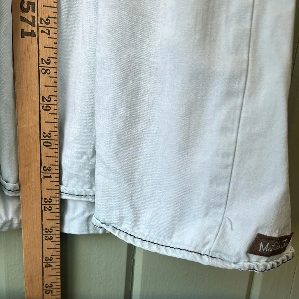 Matilda Jane Heart to Heart Walk the Line Women’s Chambray Tiered Dress Size XS - Image 7