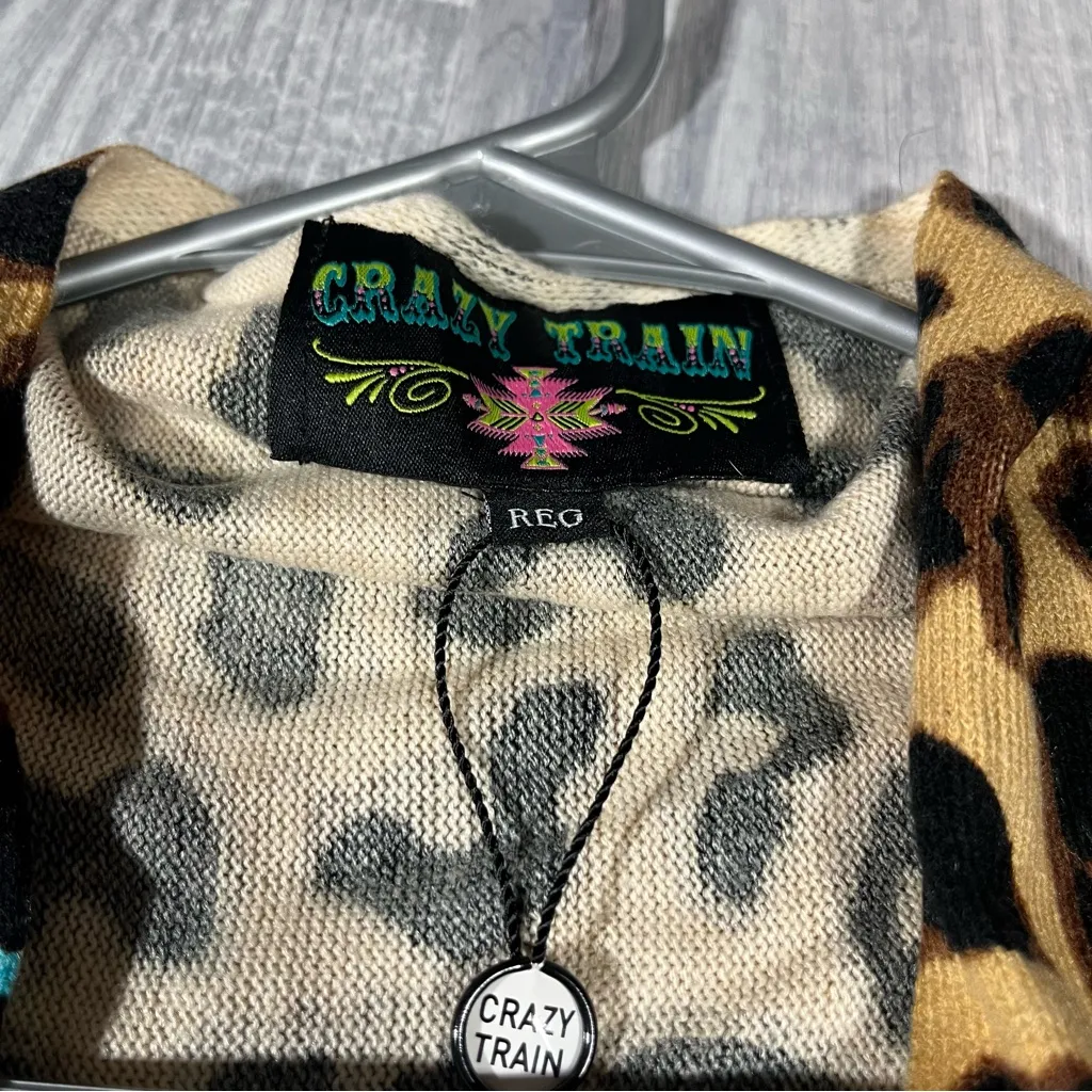 Crazy Train  Leopard Print Cardigan - Image 4