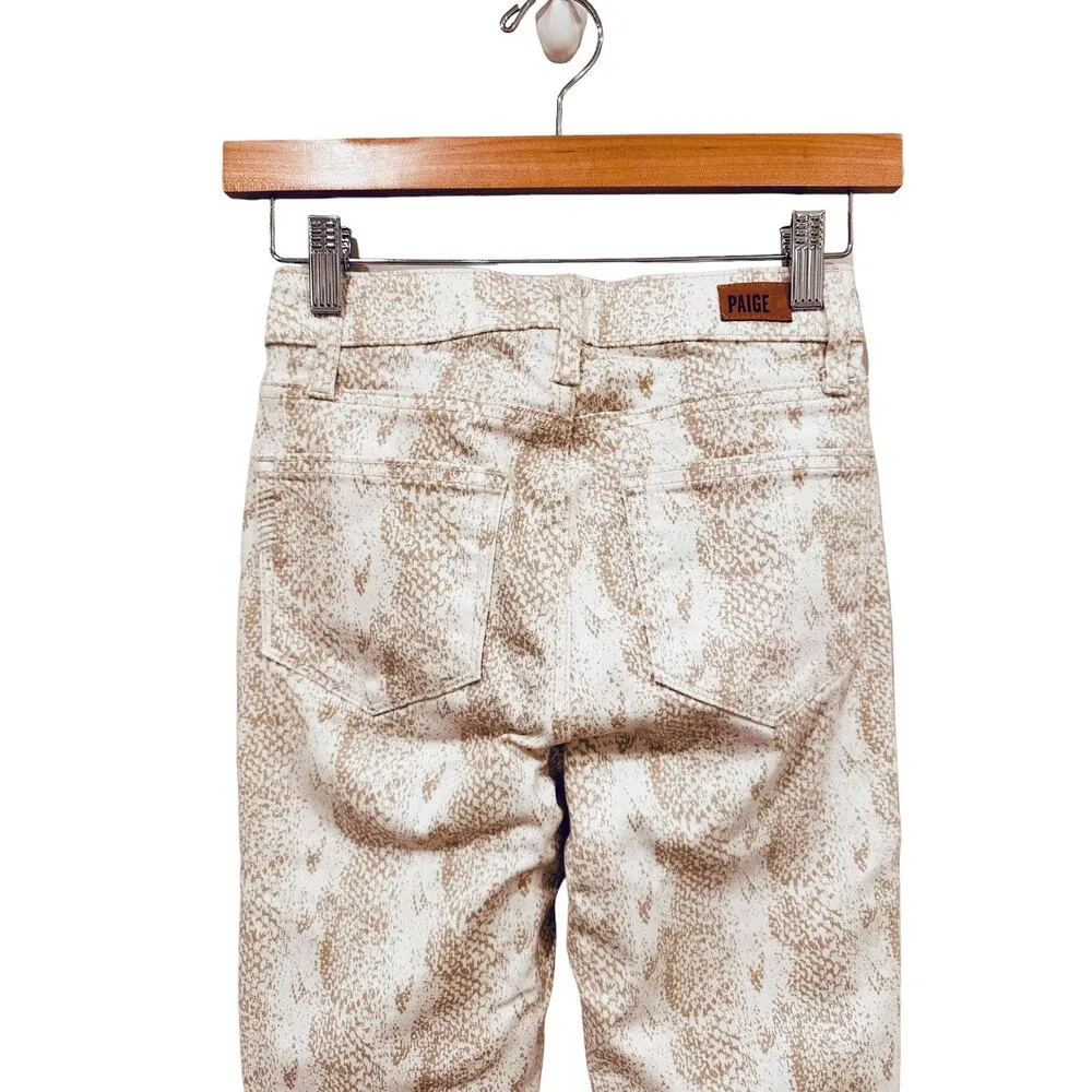 PAIGE Hoxton High Waist Ultra Skinny Jeans Sonoran Snake Size 24 - Image 7