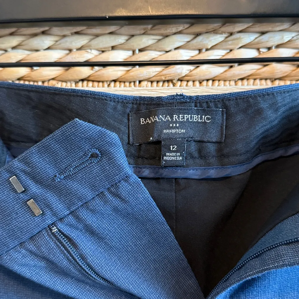 Banana Republic Hampton Ankle Mid-Rise Woven Career Dress Pant Trouser, 12 - Image 8