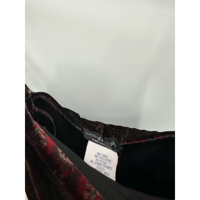 Night Way Collections Womens Y2K Velvet Red Paisley Maxi Dress Size 6 Whimsigoth - Image 6