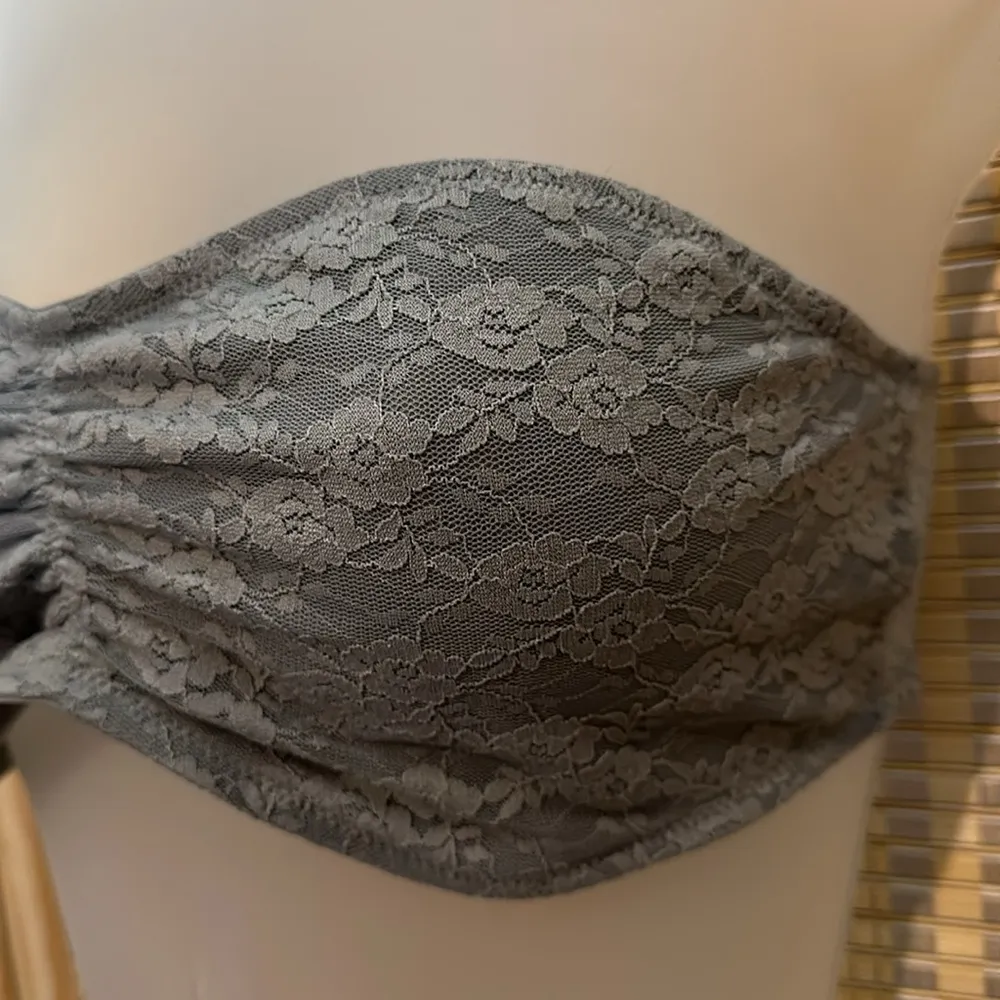 PINK Victoria's Secret Lilac or Pale Blue Gray Lace Bandeau Medium M - Image 6