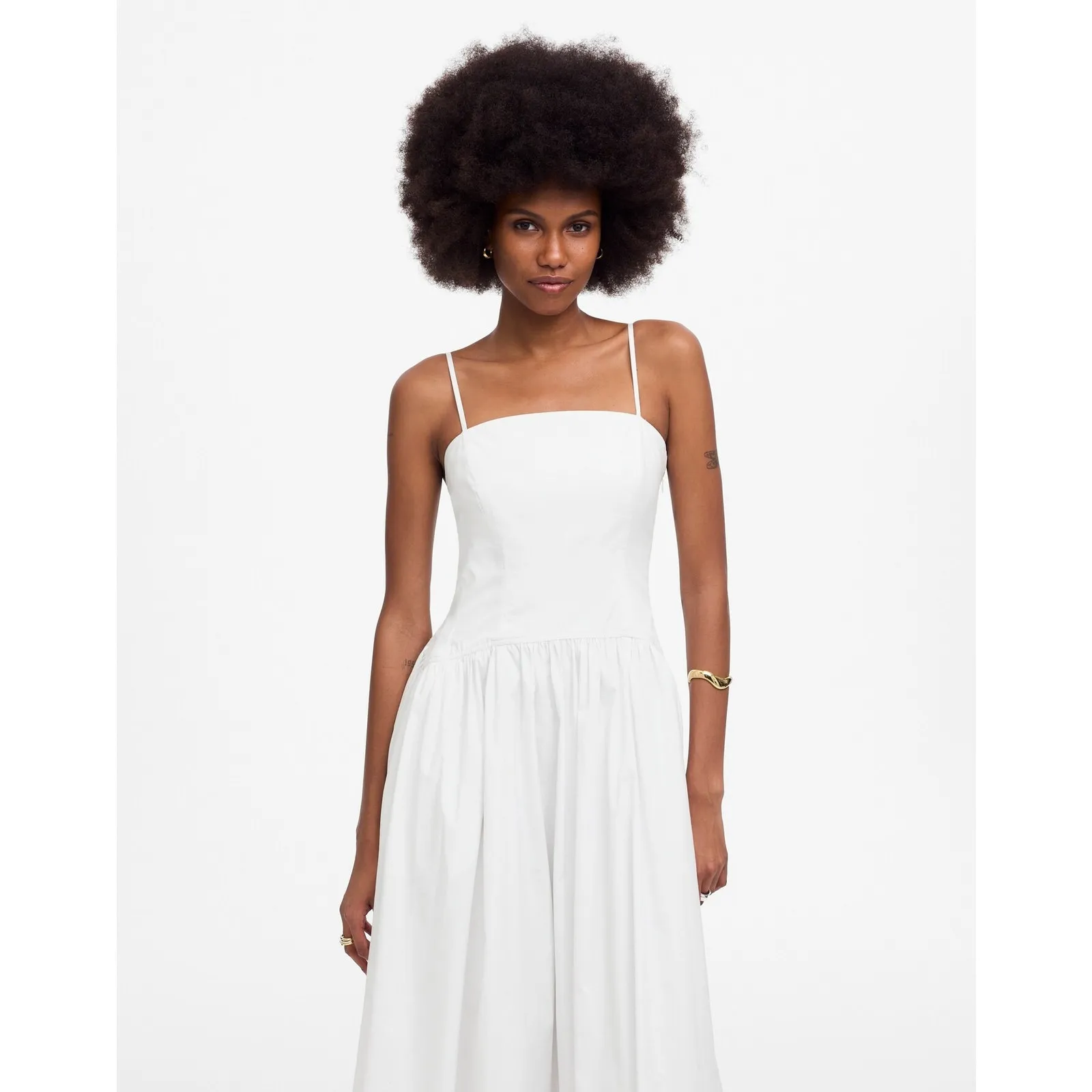 Madewell Poplin Seamed Maxi Dress in White Size 2 NWT Bridal Engagement Wedding - Image 3