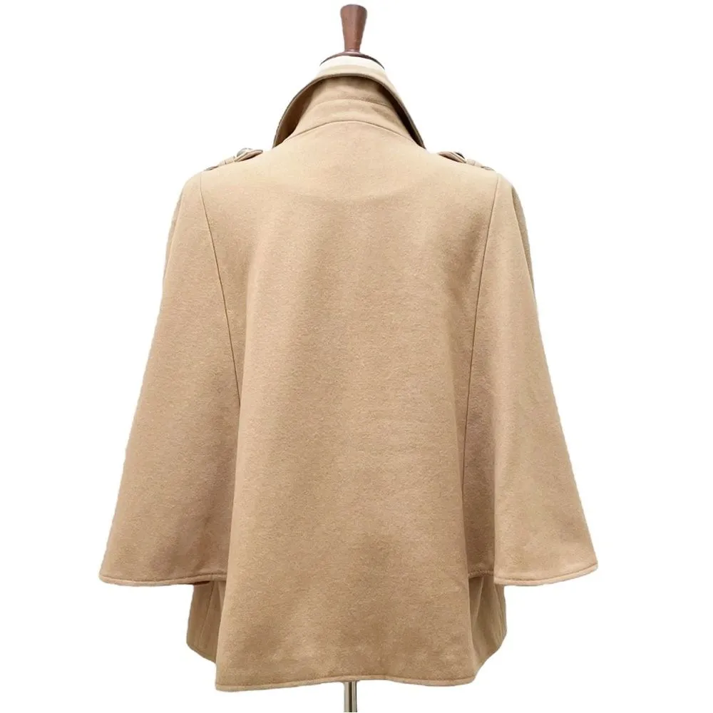 Dorothy Perkins Wool Military Cape in Camel Lined Coat Women’s Size 10 US 42 EU - Image 13