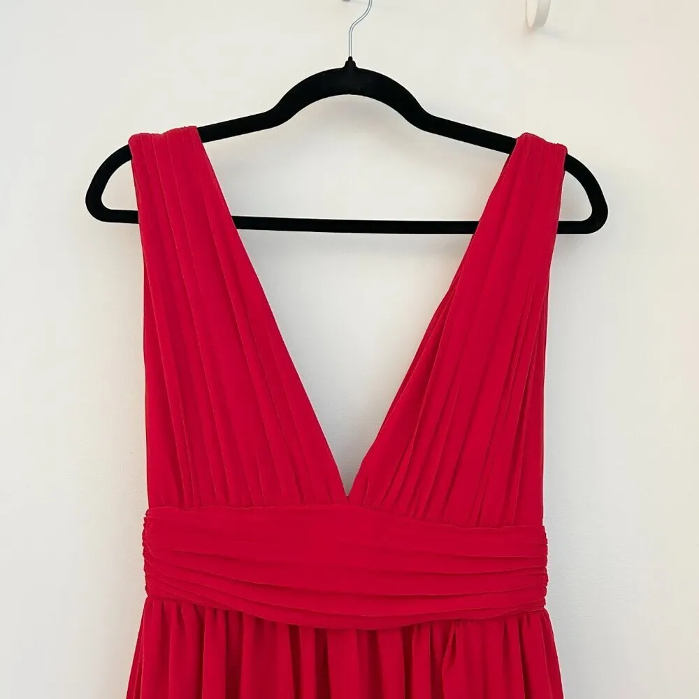 Lulu's Heavenly Hues Red Maxi Dress Wedding Bridesmaid Formal Size XS NWT - Image 6