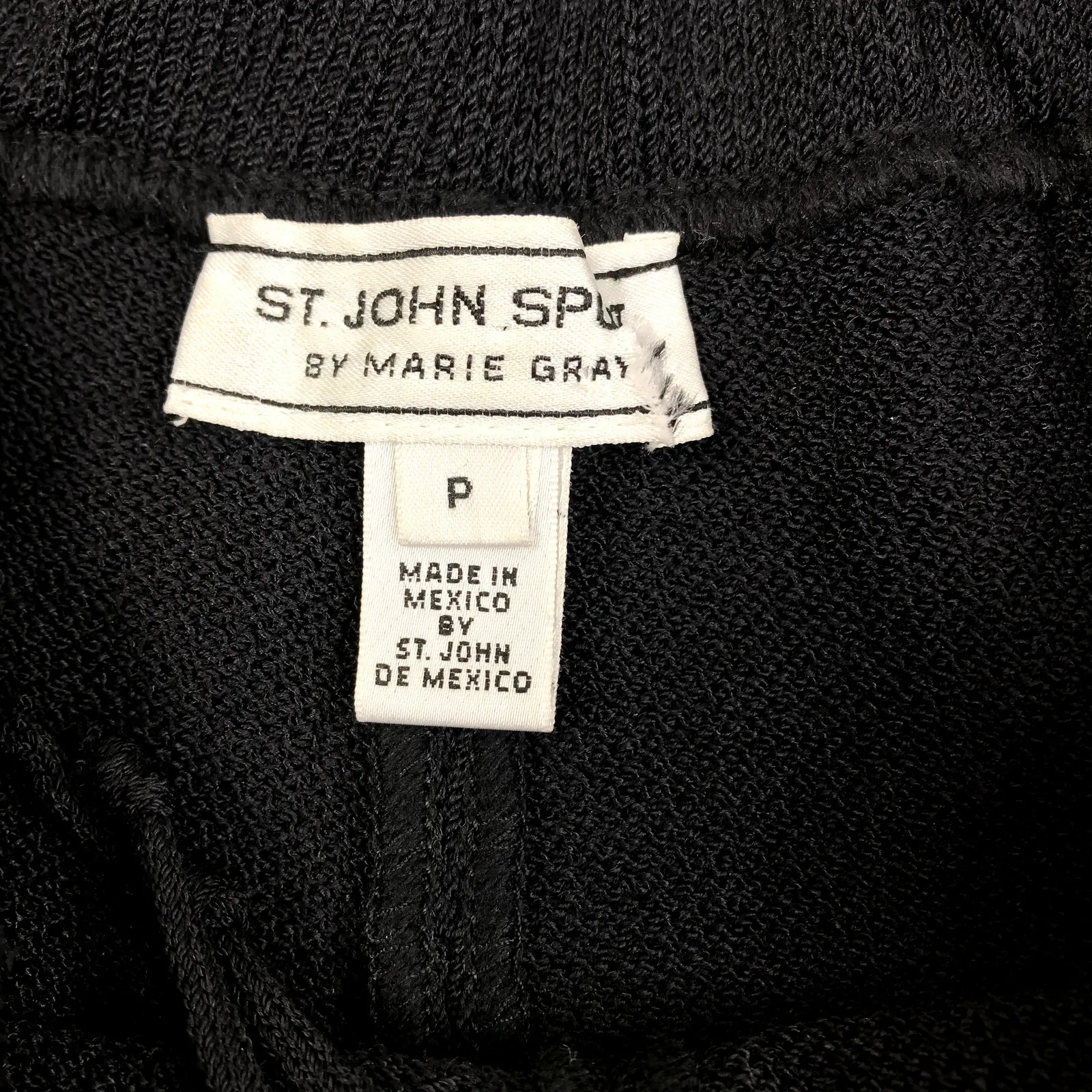 ST JOHN SPORT Wide Knit Pant Women S Black Wool Blend Versatile WhimsyGoth Y2K - Image 7