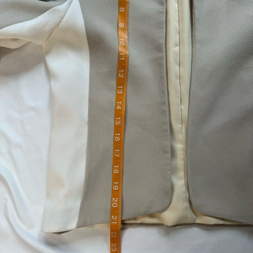 Aritzia Wilfred Blazer Exquis Minimalist Office Beige Cream Japanese Fabric sz 6 Gray - Image 8