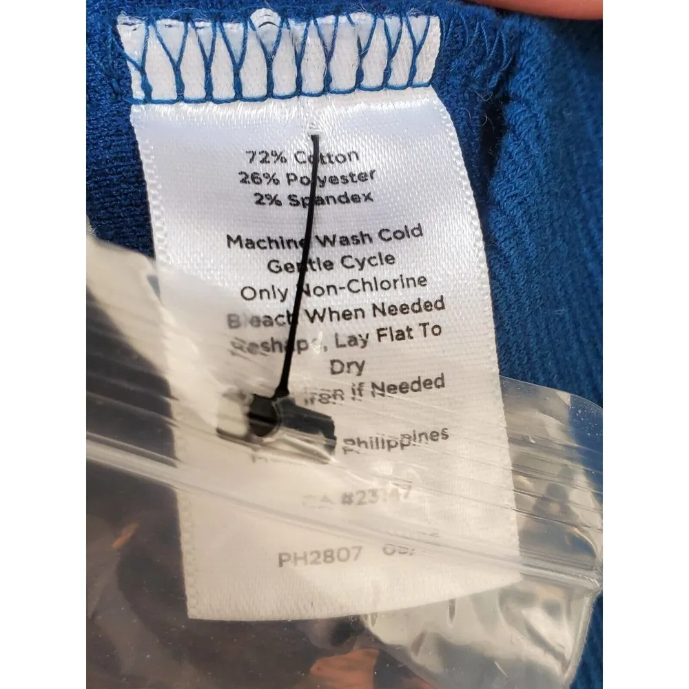 Talbots Women's Blue Cotton Turtle Neck Long Sleeve Casual Top Shirt Size Small - Image 9