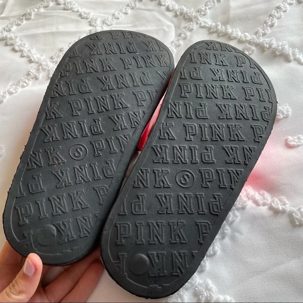 PINK Victoria’s Secret good vibes slip on flats orange neon black comfortable - Image 4