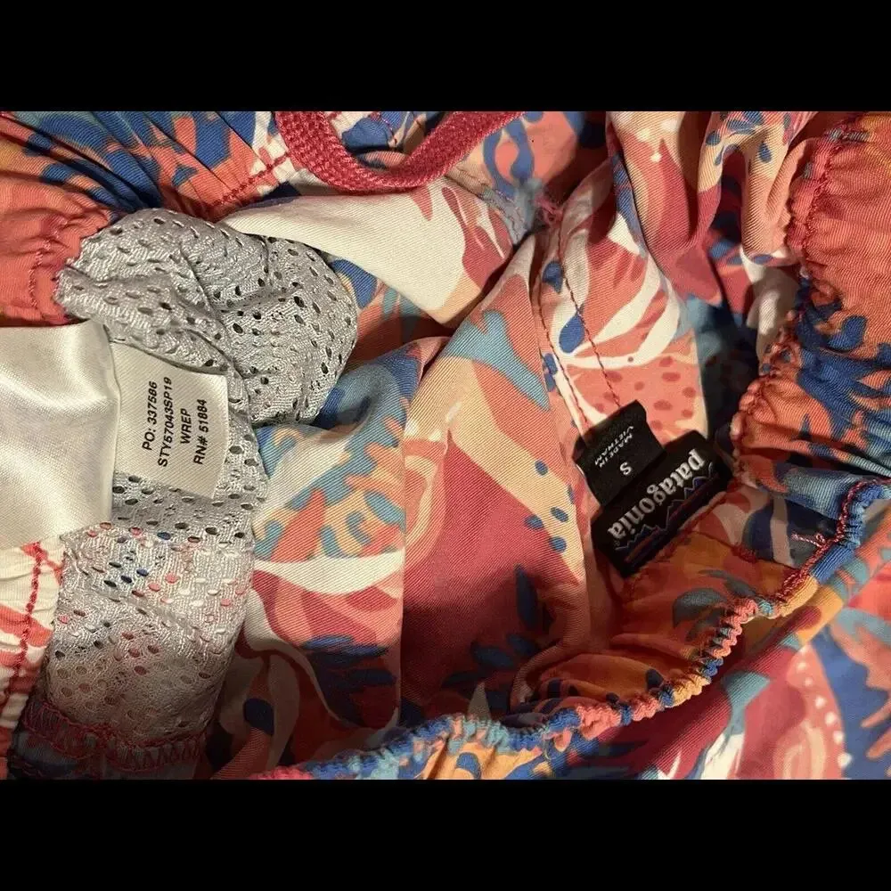 Womens Patagonia Floral Hawaiian Printed Boho Hippie Pattern Shorts Worn Wear S - Image 8