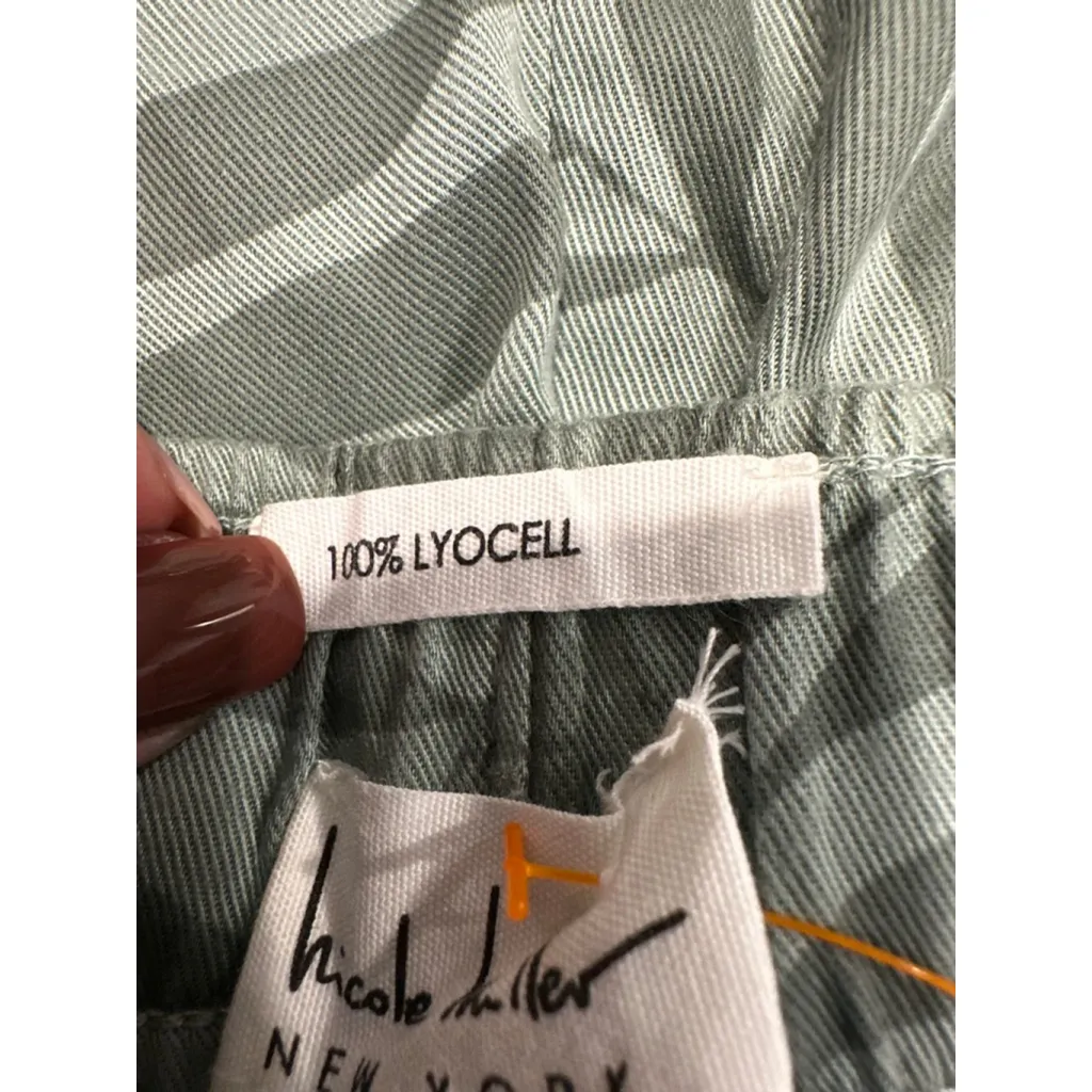 Nicole Miller New York Green Palm Print High Waist Shorts S - Image 6