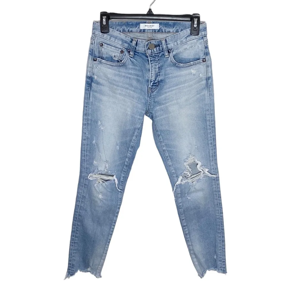 Moussy Vintage Altawoods Distressed Cropped Skinny Jeans size 25 - Image 38