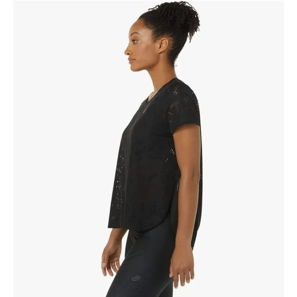 Asics Shirt Ventilate Actibreeze Women Small Short Sleeve Dri Wick Running Top Black Size undefined - Image 3