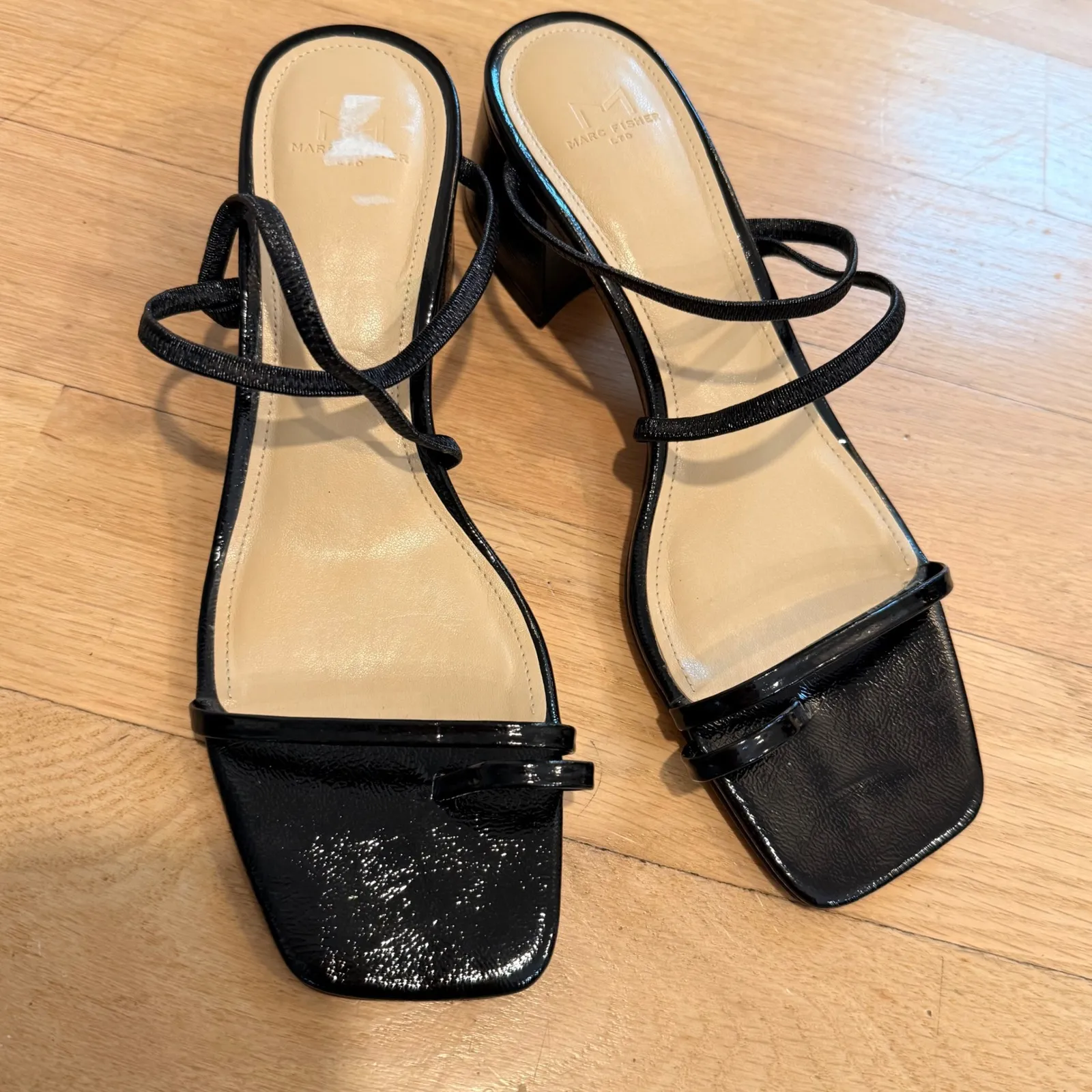 Marc Fisher LTD.
Women's Jadine Block Heel Slide Sandals 7M 2" heel like new Black Size 7 - Image 2