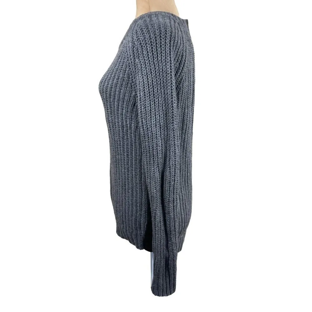 David Lerner Women's Long Sleeve Sweater Faux Leather Detail Size XS Extra Small - Image 3