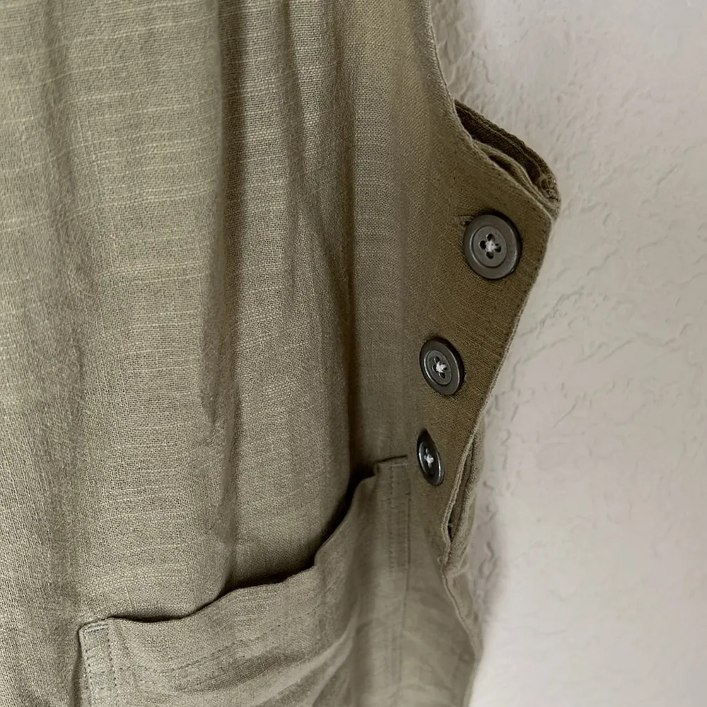 NWT L*space green cotton freya jumpsuit overalls - Image 6