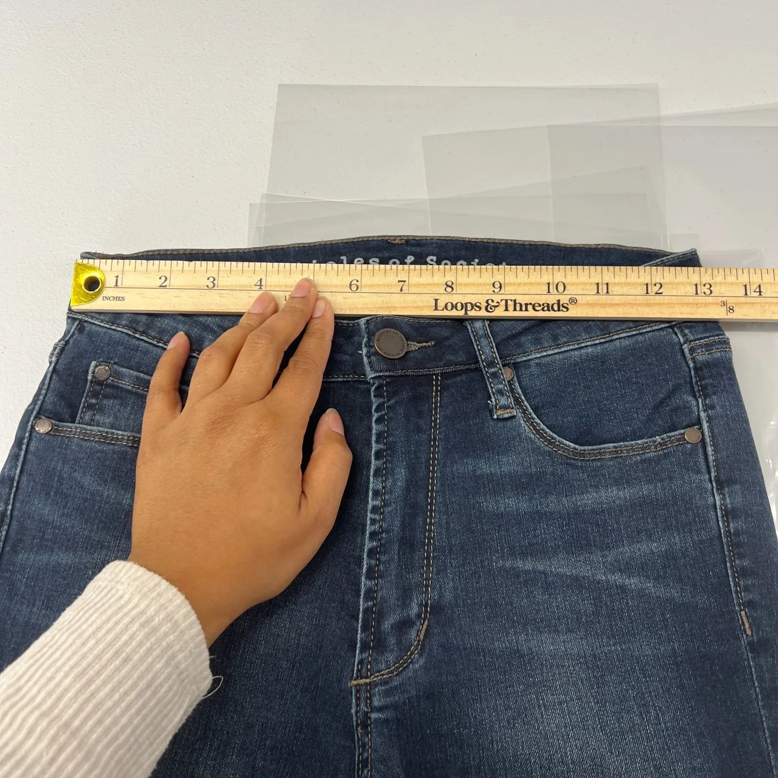 Articles Of Society Skinny Jeans Womens 26 Blue Denim Cotton Stretch Mid Rise - Image 8