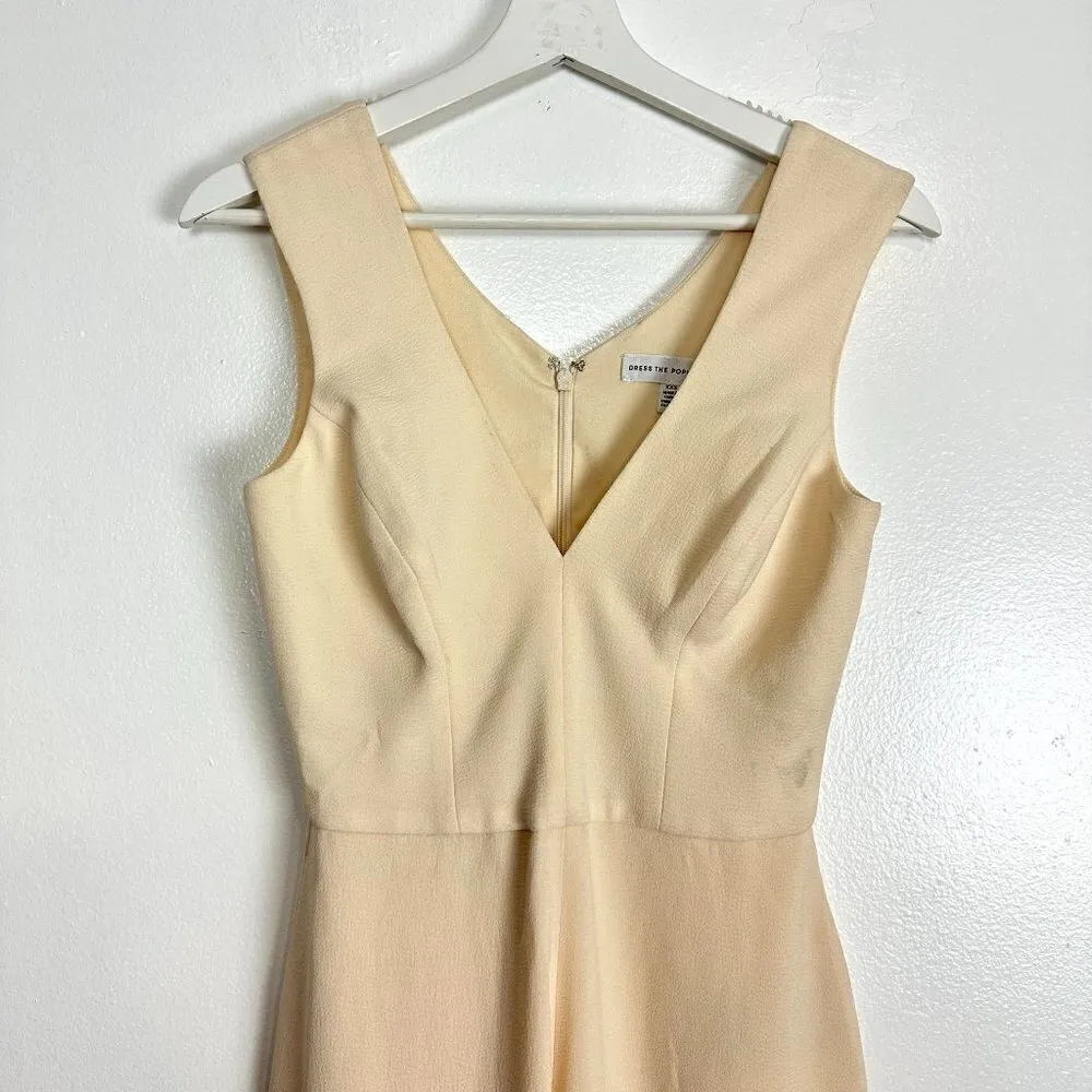 DRESS THE POPULATION Sandra Jumpsuit in Cream Size XX-Small - Image 4
