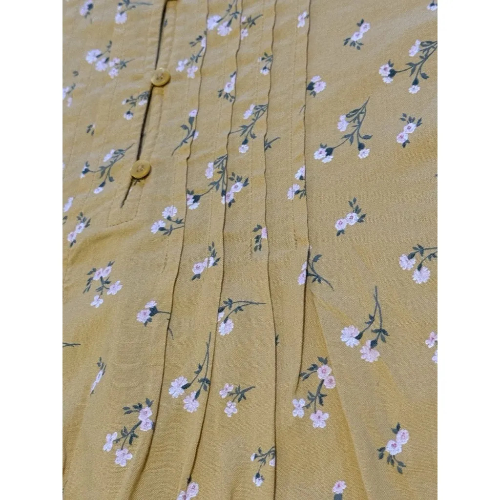 Ana A New Approach Women Blouse Long Sleeve Sz XL Gold Floral Kimono Sleeve NWT‎ - Image 11