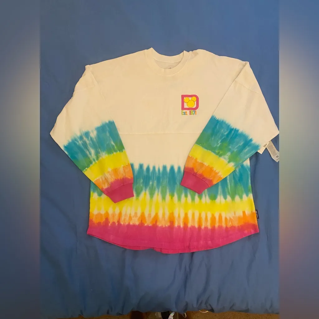 Walt Disney World Parks Dip Dye Adult Spirit Jersey Rainbow Lemon ICON Fresh NWT - Image 3
