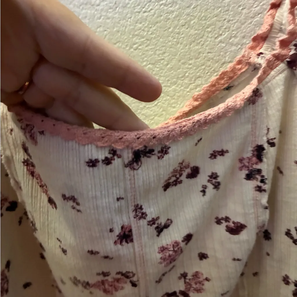 By Anthropologie Puff-Sleeve Off-The-Shoulder
Corset Blouse Top L - Image 7