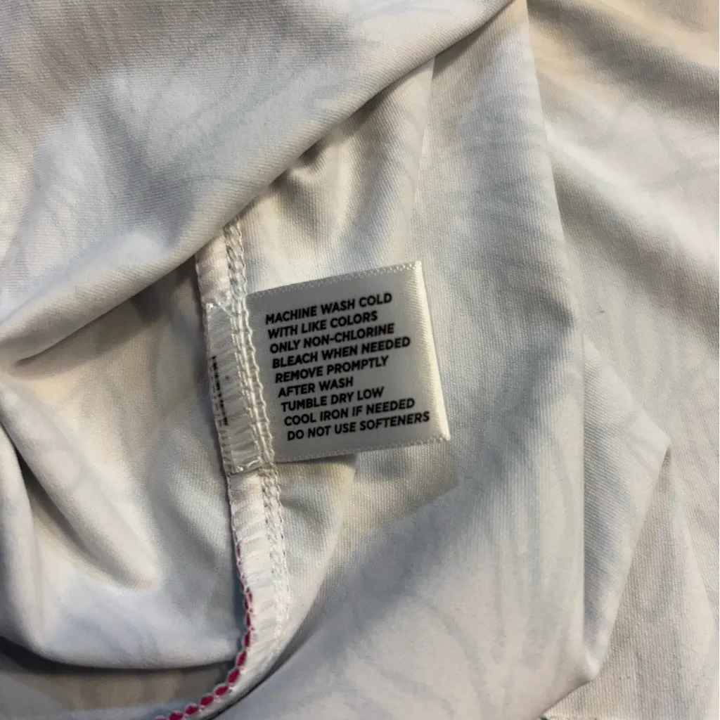 Lady Hagen Women’s Tropical Palm Polo Athletic Top Golf Shirt 1/4 Zip Size M - Image 5